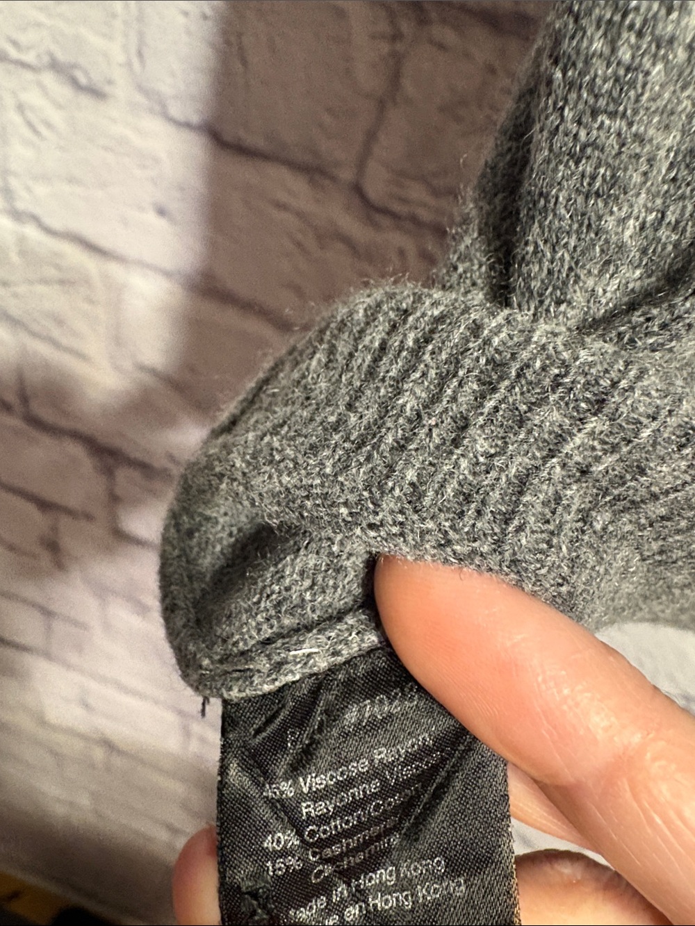 Talula Gray Cashmere Blend Knit Tank/Vest Medium - Picture 3 of 5